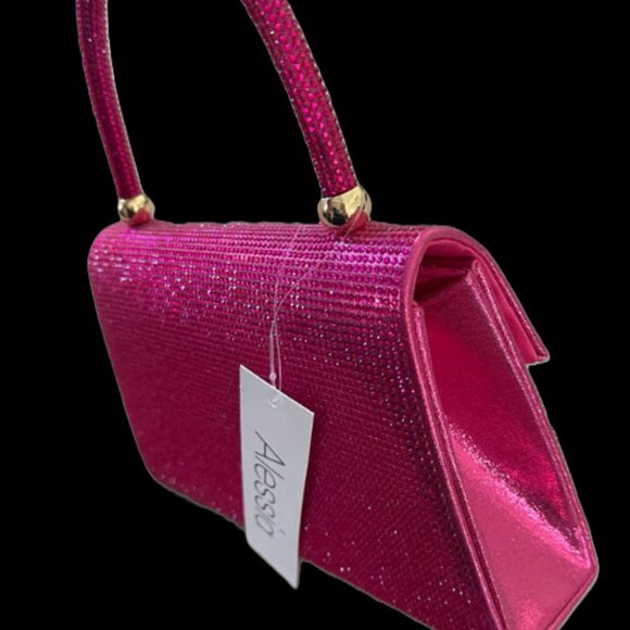 Hot Pink Rhinestone Evening Purse – Alessia | NWT - Picture 2 of 2